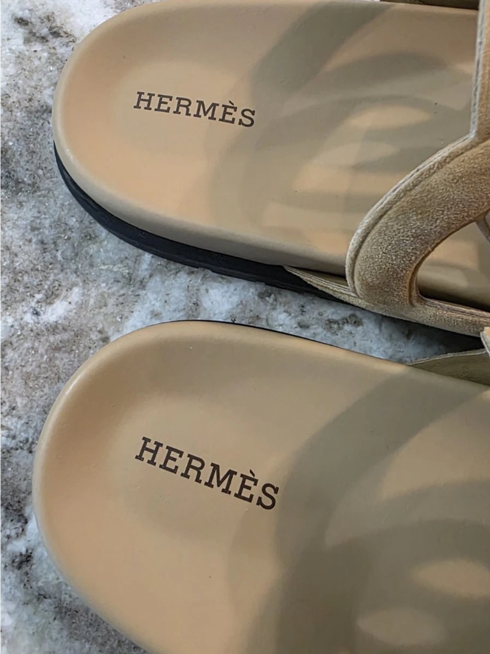 Hermès Tan Suede Extra Chain-Style Slide Sandals 39 - Picture 5 of 9